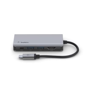 Belkin CONNECT 4-in-1 - Hub adaptador multipuertos - USB-C