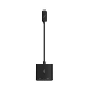 Belkin USB-C to HDMI + Charge Adapter - Adaptador de vídeo - 24 pin USB-C macho a HDMI, USB-C (solo alimentación) hembra