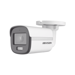 Camara Minibala Analoga 3K 5MPX(2960x1665) Colorvu Hikvision, Lente 2.8MM. Soporta Audio Sobre Coaxial, Luz Suplementaria 20 Mts, Exterior IP67, Dwdr, Blc, Hlc, Global, Hls, Salidas De Video TVI/AHD/CVI/CVBS.