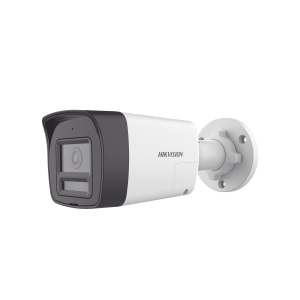 DS-2CE16D0T-LXTS(2.8MM) - Cámara Tipo Mini Bala Lente Fijo Marca Hikvision, 2MP, Audio Bidireccional Y Sirena, Lente 2.8MM, IP67, Ir 30 Metros, 12VDC, Dwdr, Blc, Hlc, Hls, 2D Dnr