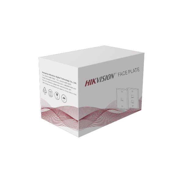 Placa Frontal Face Plate 1 Puerto RJ45 Hikvision, Color Blanco, Paquete 20 Unds - Imagen 2