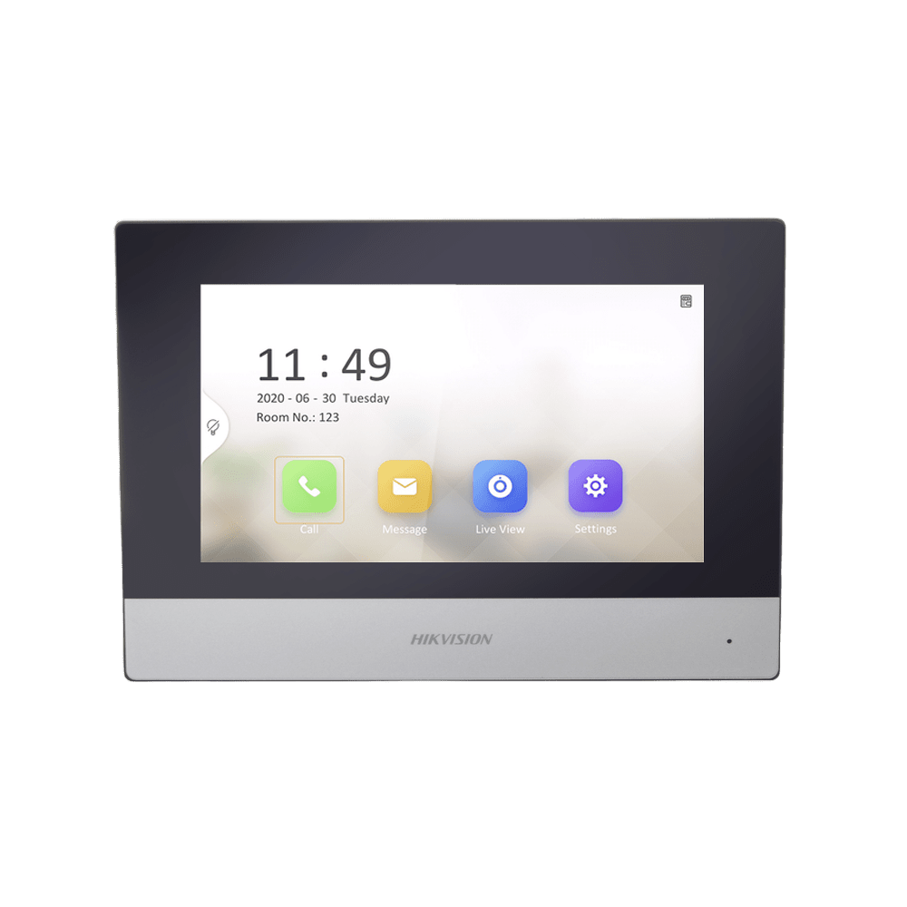 Monitor Interno Touch IP 7”, Videointercom Resolucion 1024X600, Wifi, Ethernet 10/100MBPS, 1 RJ-45 10/100, TCP/IP, Sip, Rtsp, POE Estandar