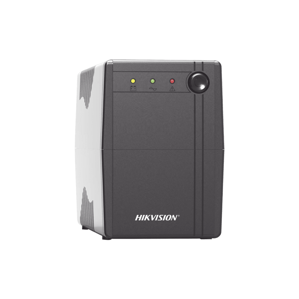 UPS Interactiva Hikvision 1000VA/600W, Entrada Y Salida 120VCA, 6 Salidas (4 Respaldo Bateria), 1X Bateria 12V/9AH, Avr.