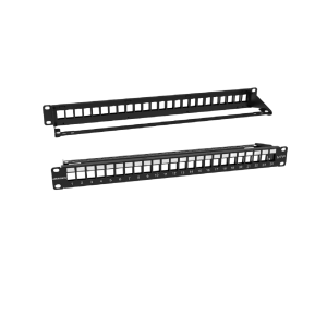 Patch Panel 24 Puertos Con Jacks CATG6 Color Negro Modular Hikvision Sin Blindaje 1U, Incluye 24 Jack.