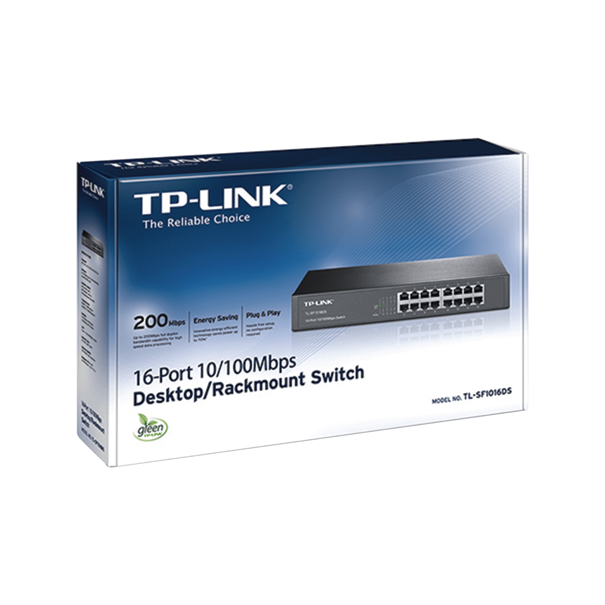 Switch De Escritorio De 16 Puertos 10/ 100M RJ45, Caja De Plástico - Imagen 3