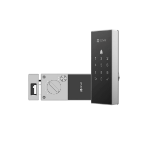 Cerradura DL03 Marca Ezviz, 4 Metodos De Apertura Codigos, Llave Mecanica, App Ezviz Y Bluetooth , Bloqueo Automatico, Bloqueo Antiniños, Alarma Antidomper, IP65 Exterior
